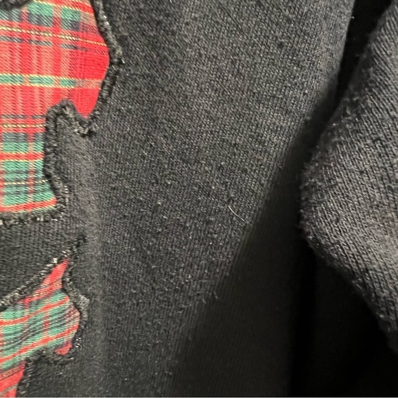 Vintage Scottish Terrier Open Front Cardigan Fleece Sweater - Picture 7 of 13